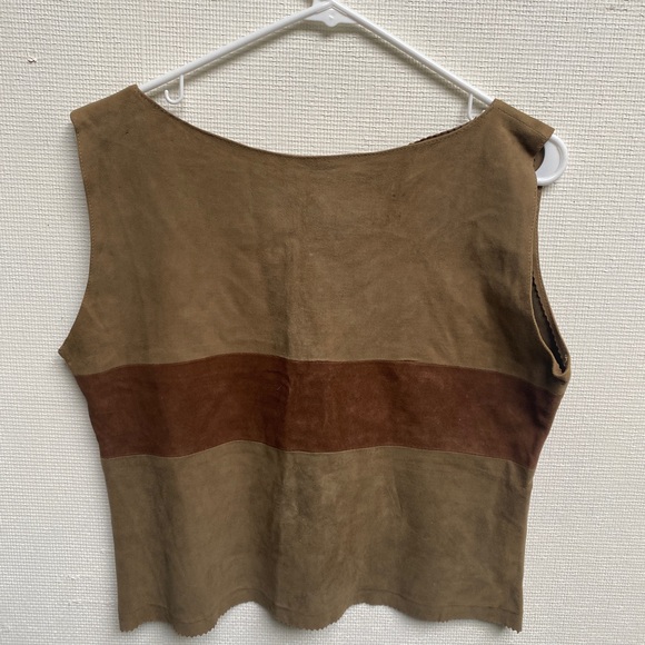 Vintage Paco Rabanne Paris soft suede top - Picture 2 of 3